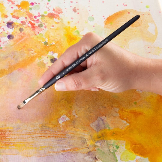 Royal & Langnickel® Sovereign™ Synthetic Long Handle Flat Brush